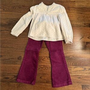 Outfit! Corduroy flare pants and matching top